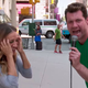 Eichner showing off his pipes with Sarah Jessica Parker on Billy On The Street.